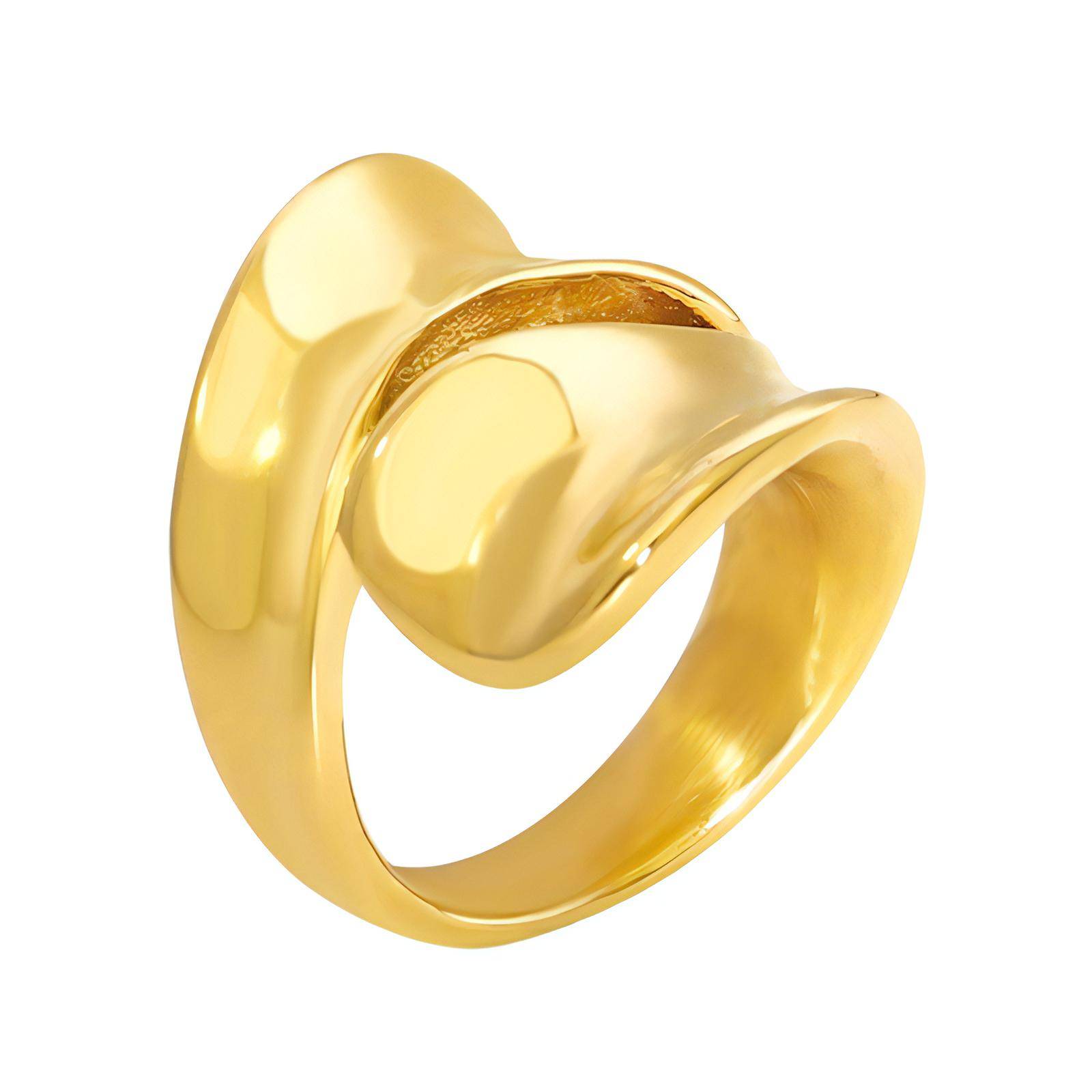 18K gold plated Stainless steel finger ring, Intensity