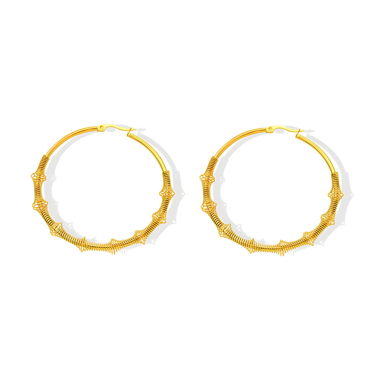 18K gold plated Stainless steel earrings, Intensity