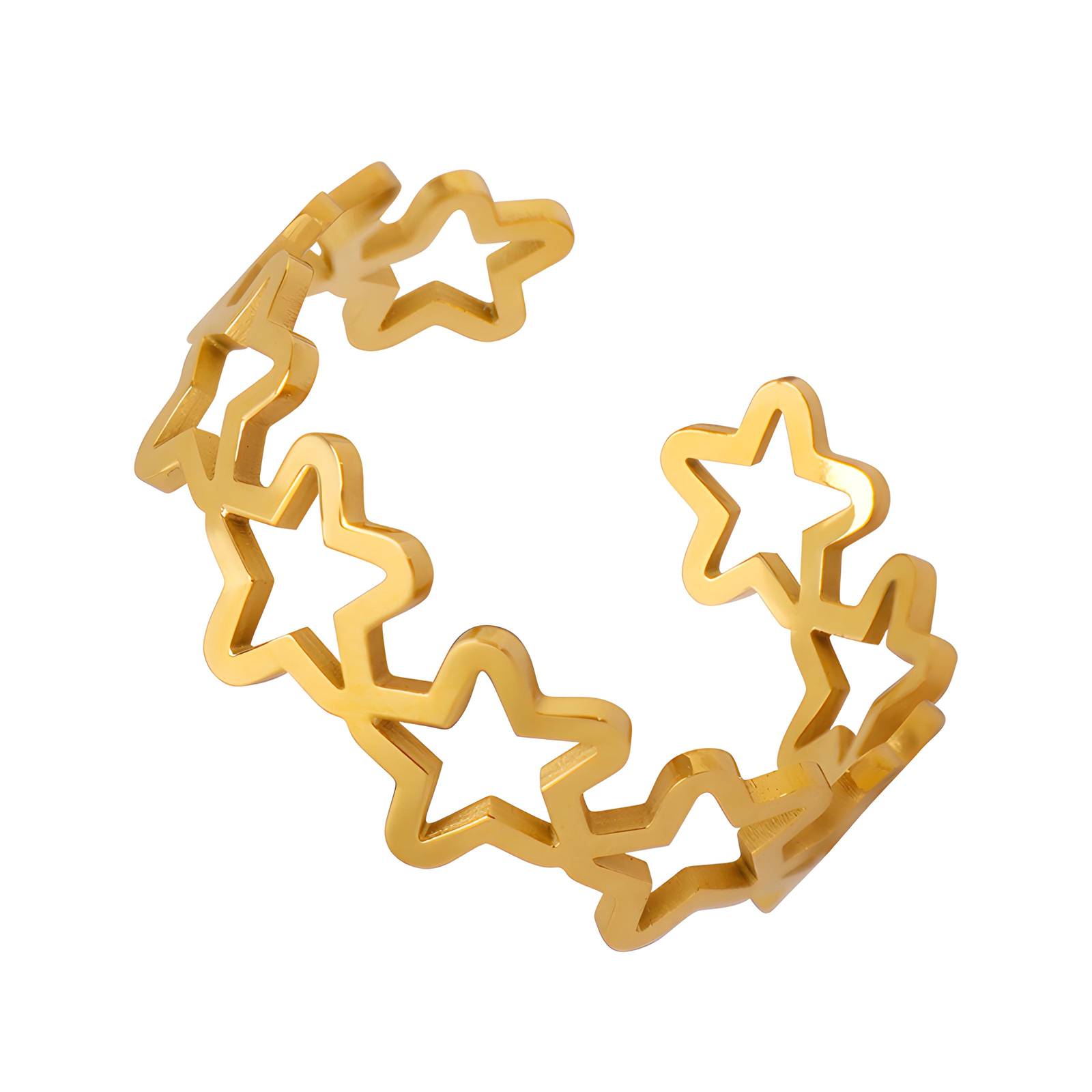 18K gold plated Stainless steel  Stars finger ring, Intensity