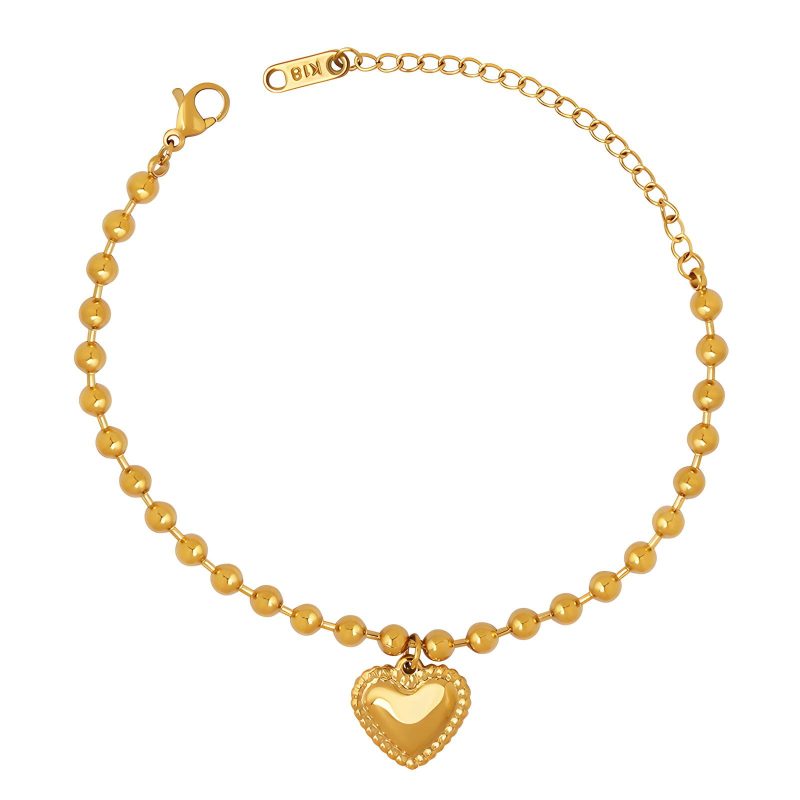 18K gold plated Stainless steel  Heart bracelet, Intensity