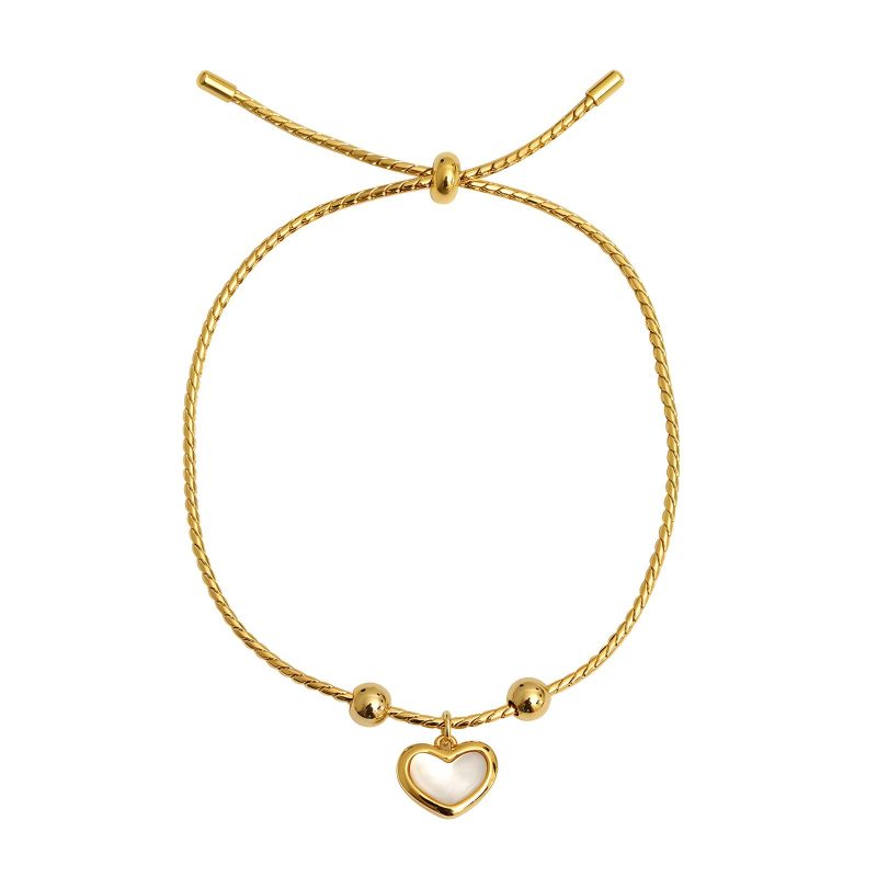 18K gold plated Stainless steel  Heart bracelet, Intensity