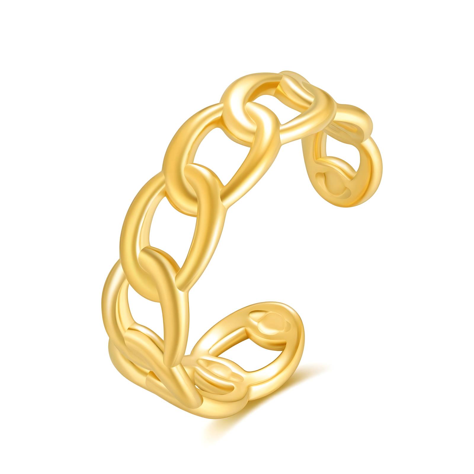 18K gold plated Stainless steel finger ring, Intensity