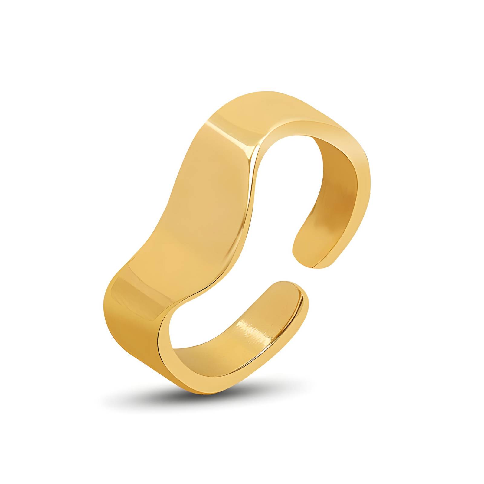 18K gold plated Stainless steel finger ring, Intensity