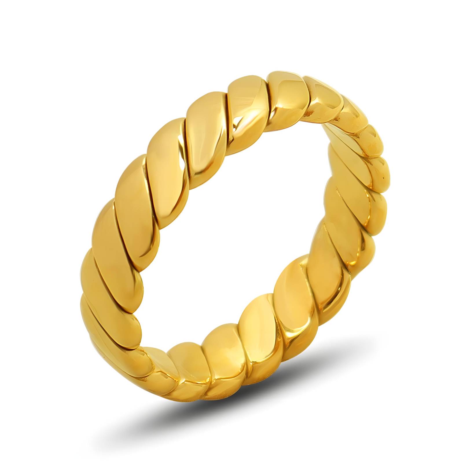 18K gold plated Stainless steel finger ring, Intensity