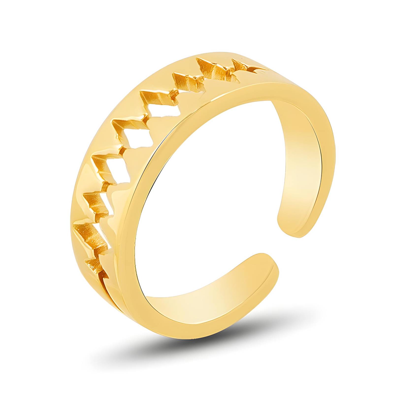 18K gold plated Stainless steel finger ring, Intensity