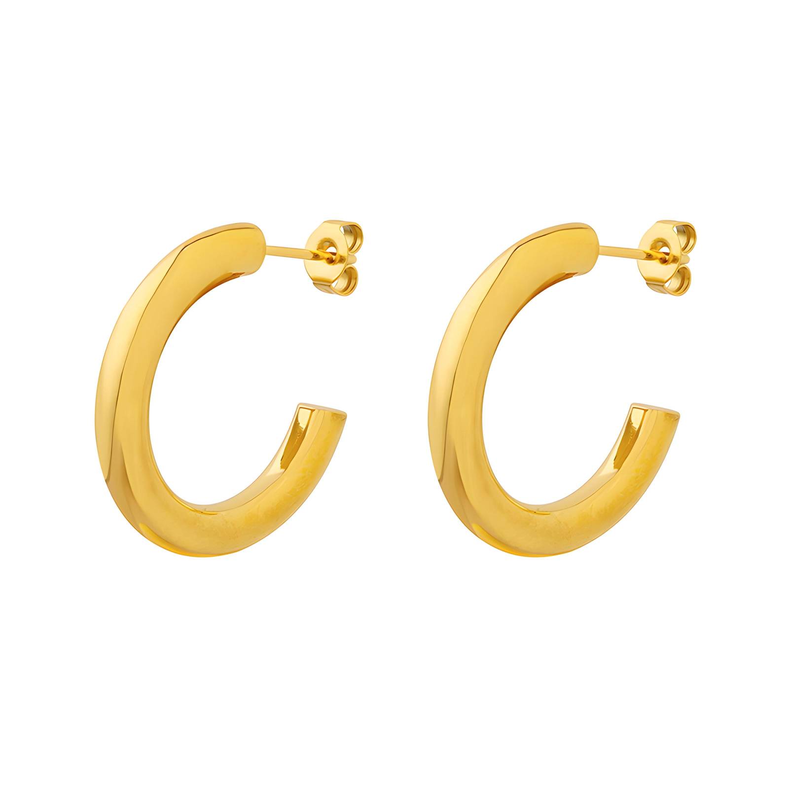 18K gold plated Stainless steel earrings, Intensity