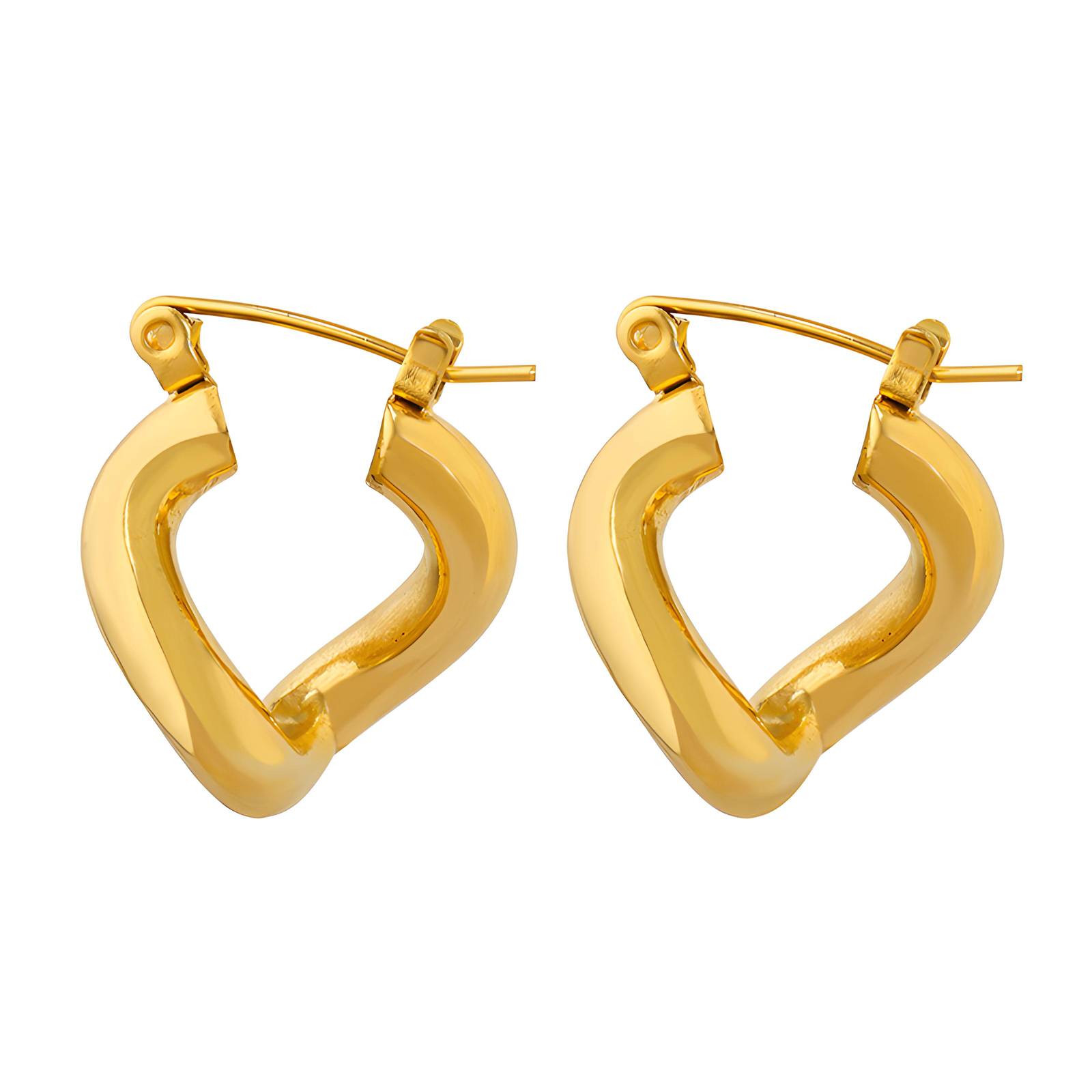 18K gold plated Stainless steel earrings, Intensity