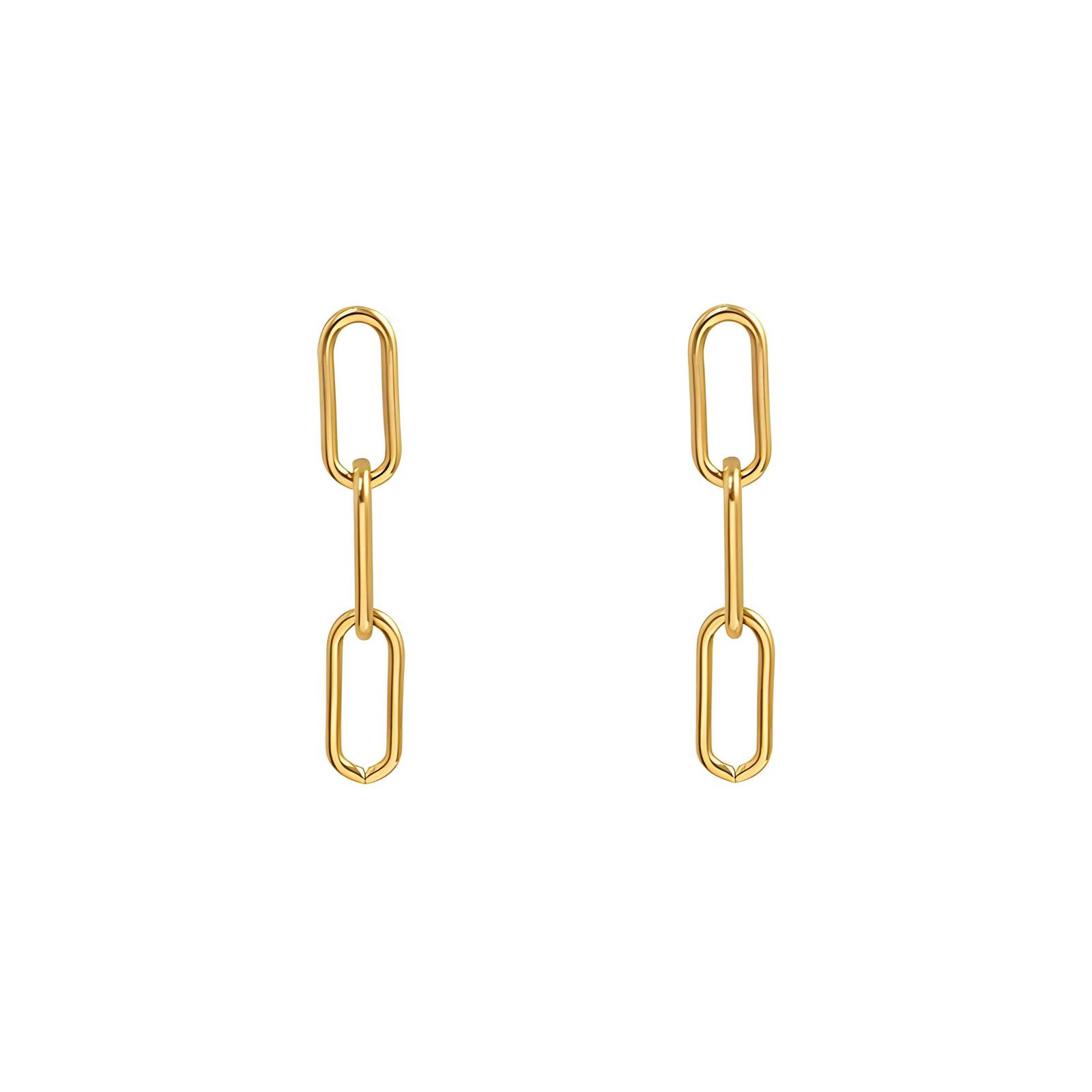 18K gold plated Stainless steel earrings, Intensity