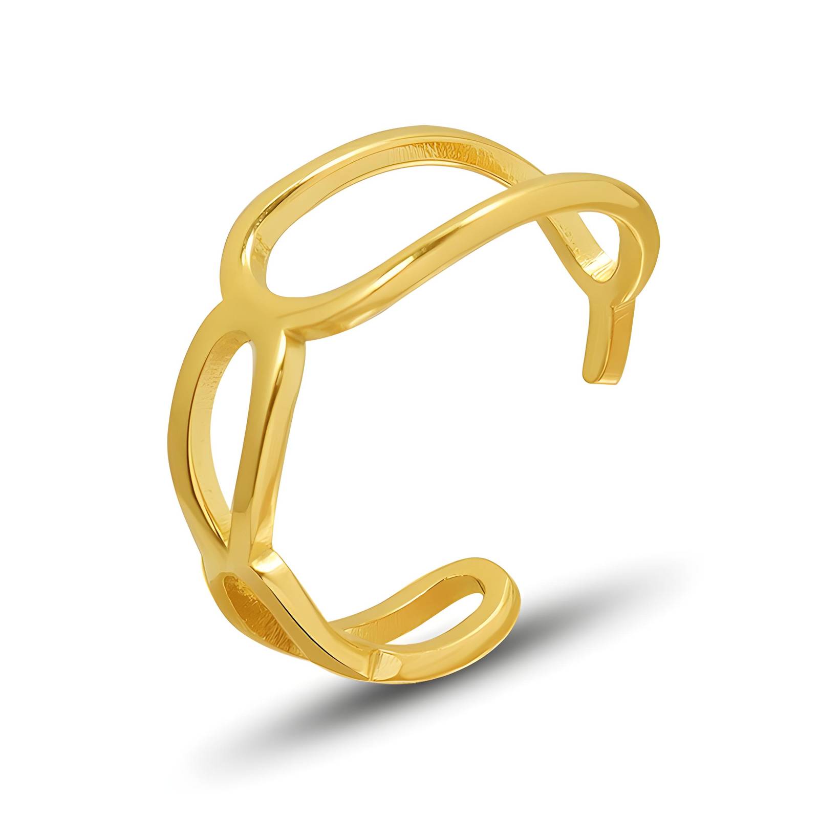 18K gold plated Stainless steel finger ring, Intensity