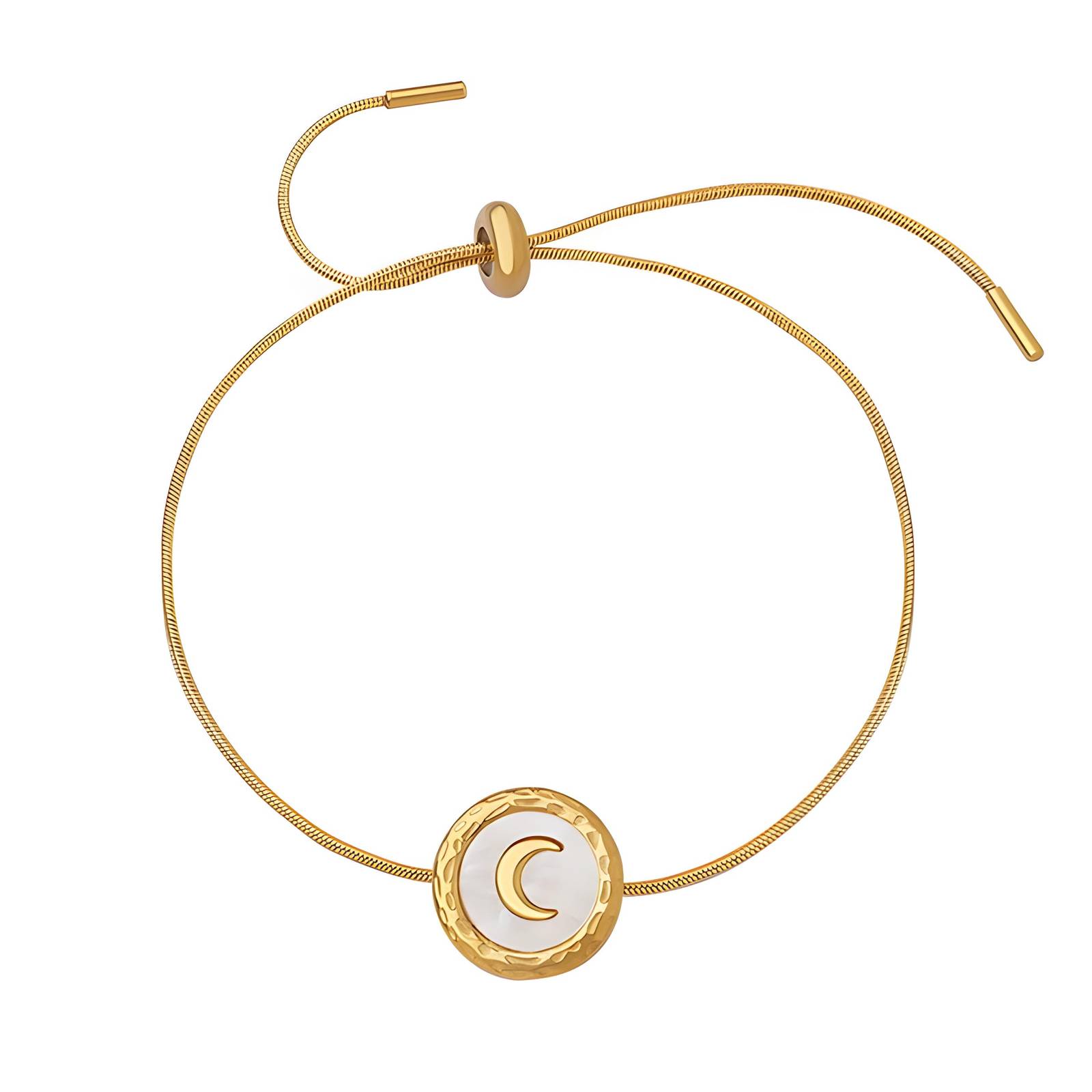 18K gold plated Stainless steel  Moon bracelet, Intensity