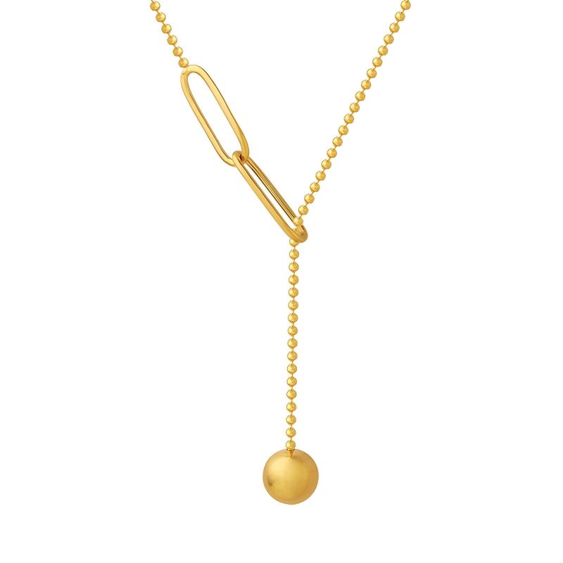 18K gold plated Stainless steel necklace, Intensity