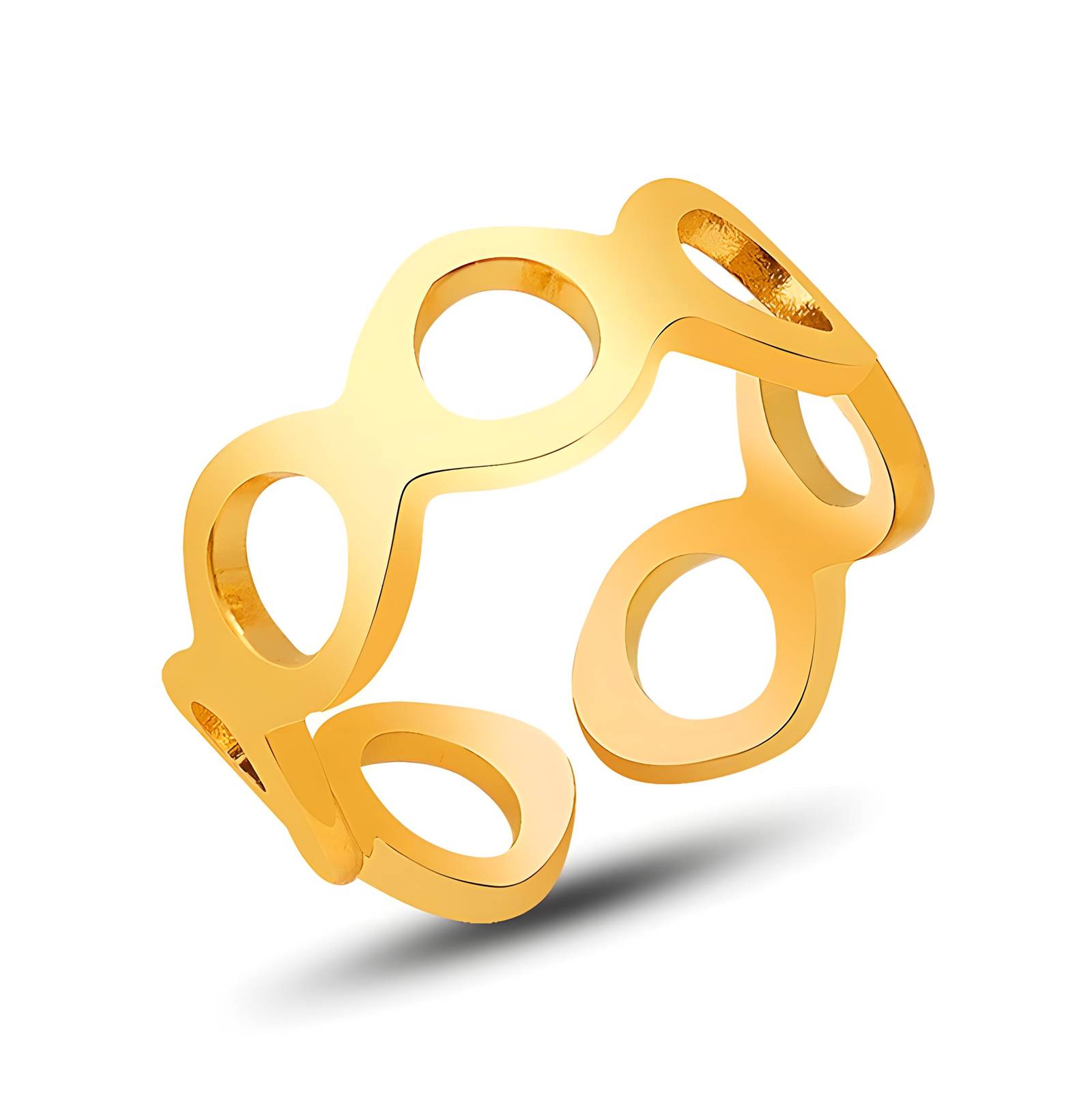 18K gold plated Stainless steel finger ring, Intensity