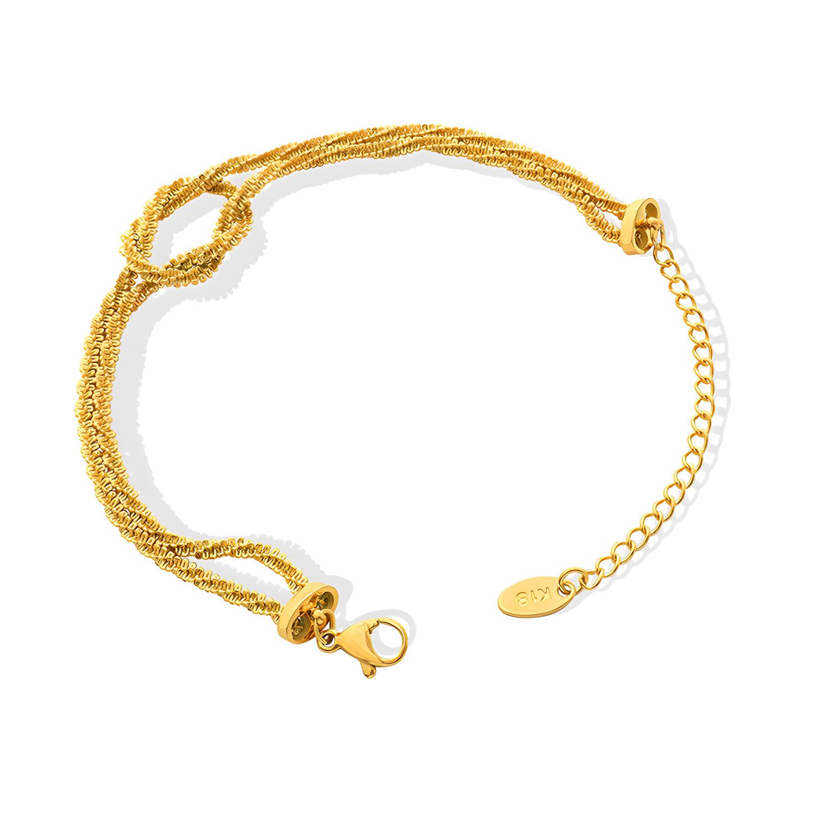 18K gold plated Stainless steel bracelet, Intensity