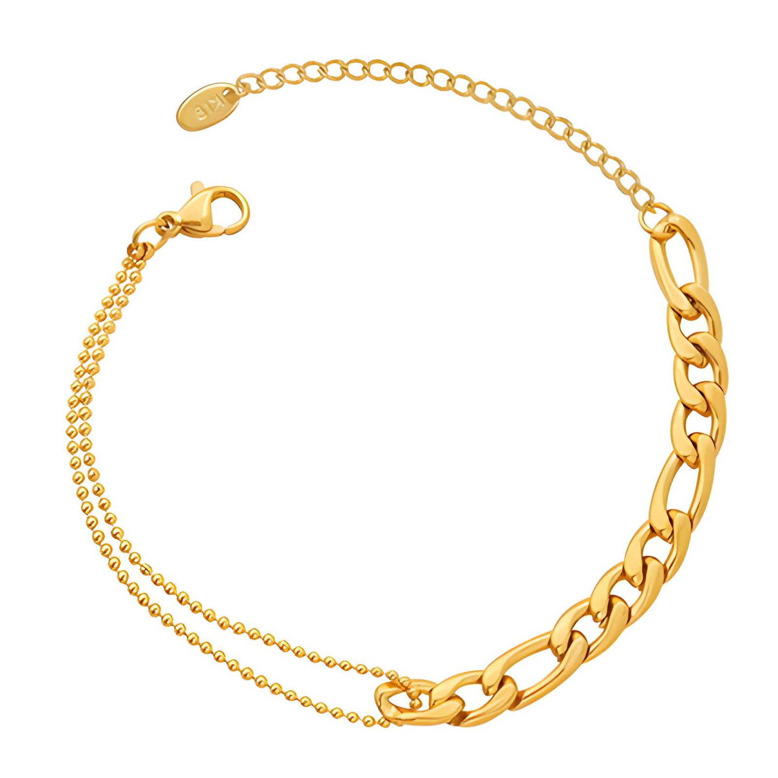 18K gold plated Stainless steel bracelet, Intensity