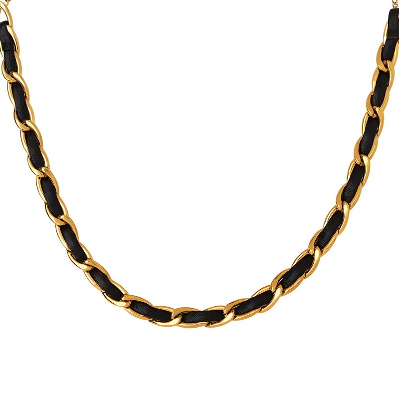 18K gold plated Stainless steel necklace, Intensity