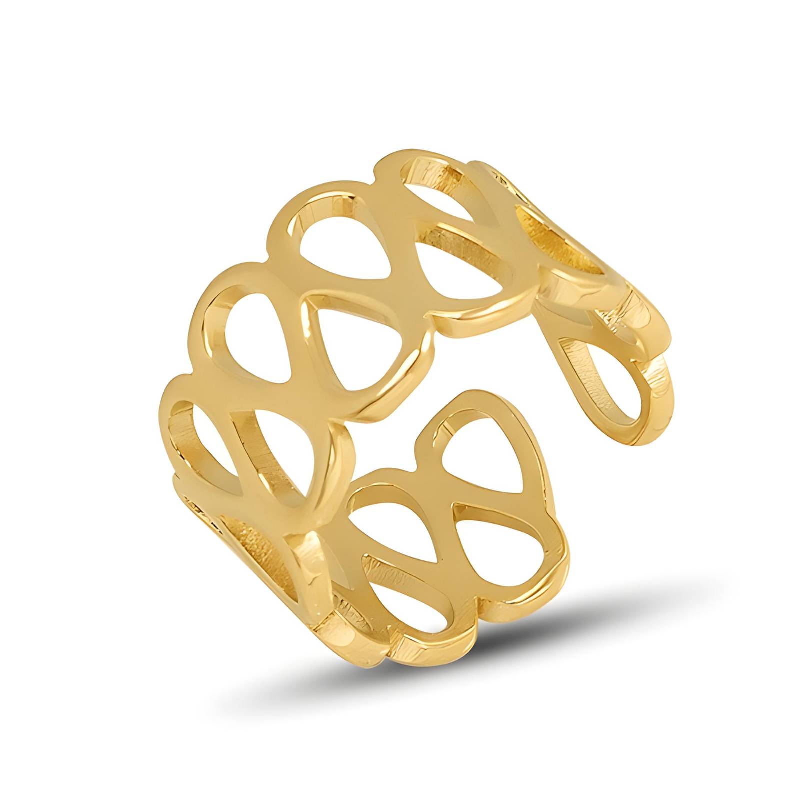 18K gold plated Stainless steel finger ring, Intensity