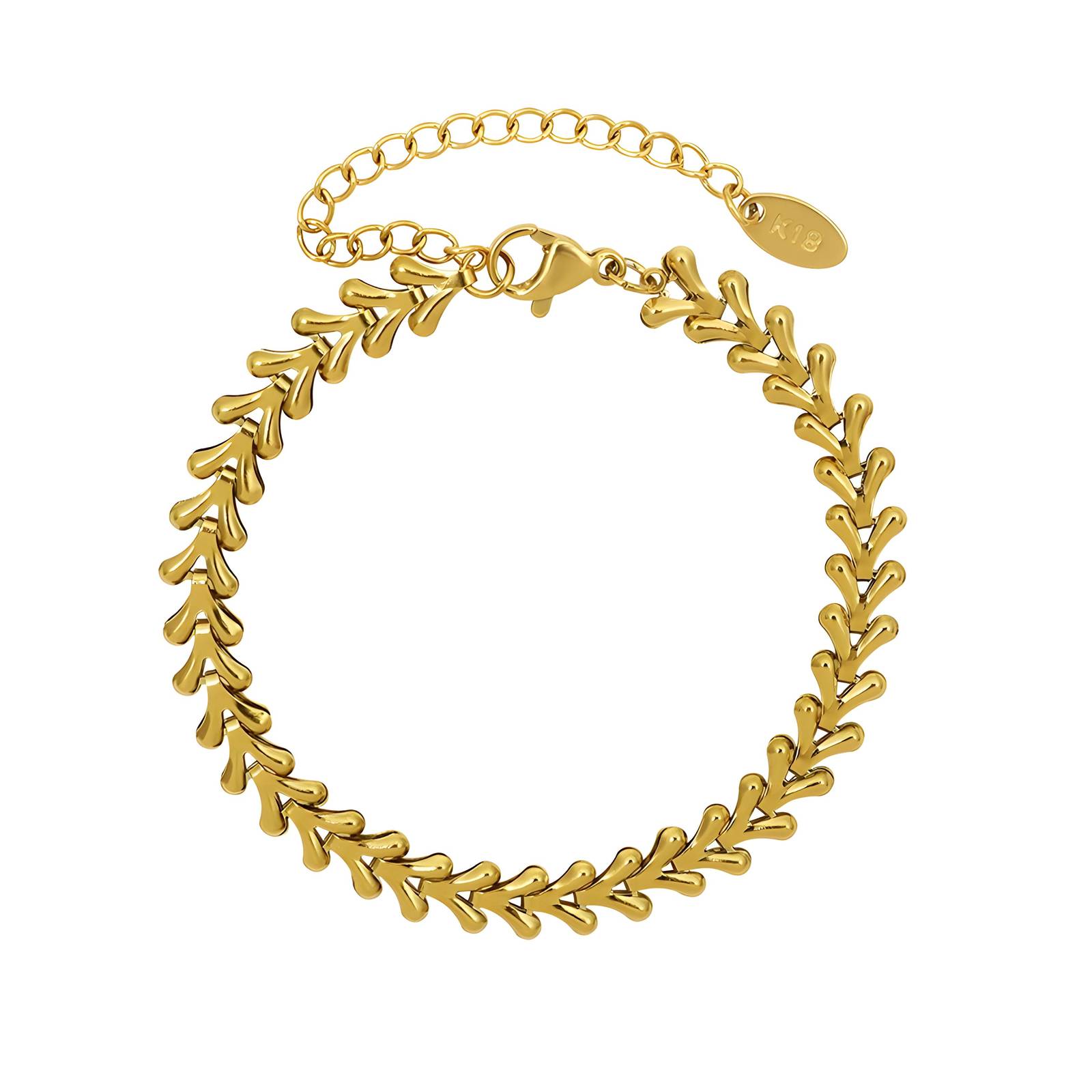 18K gold plated Stainless steel bracelet, Intensity