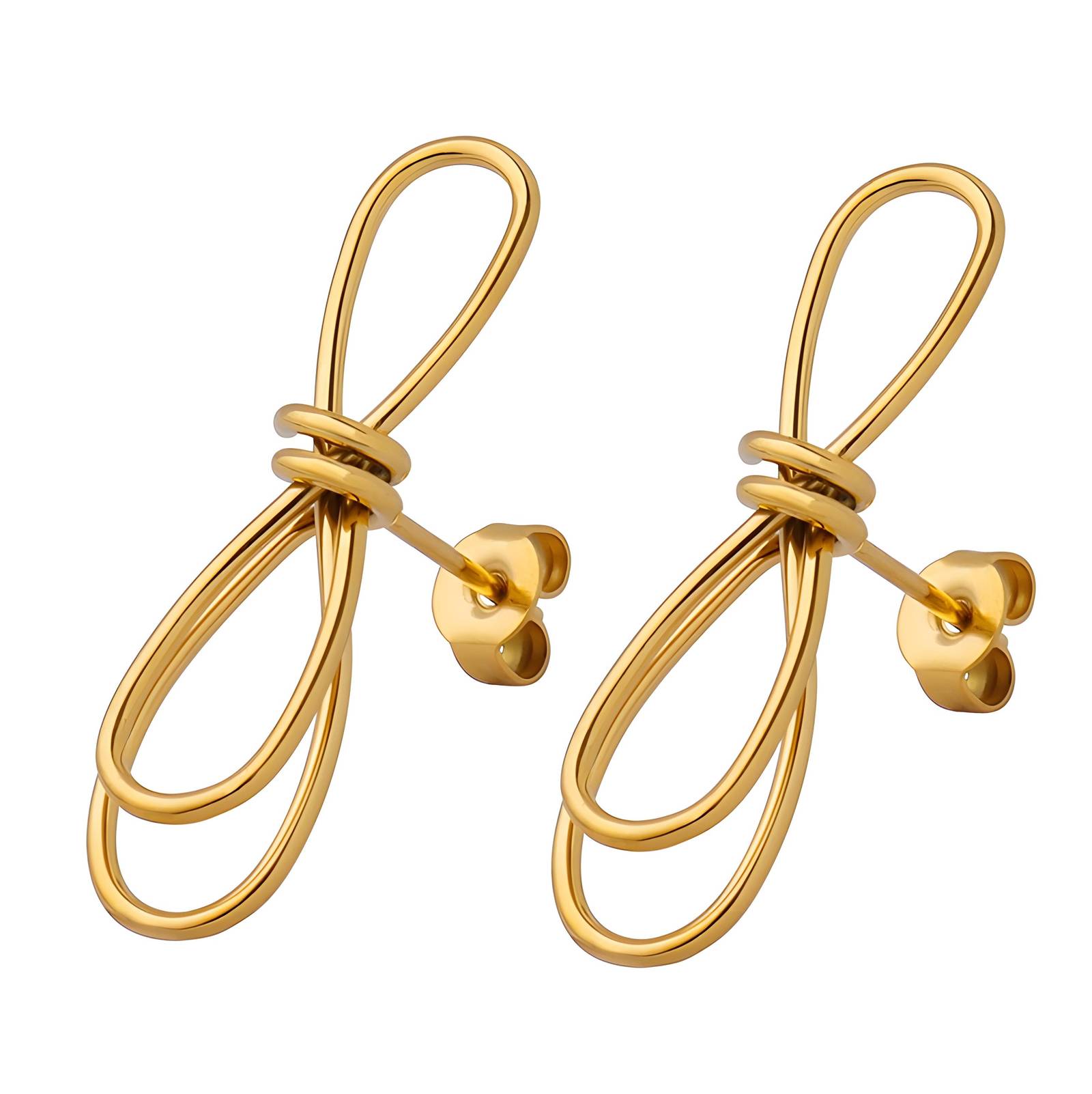 18K gold plated Stainless steel earrings, Intensity