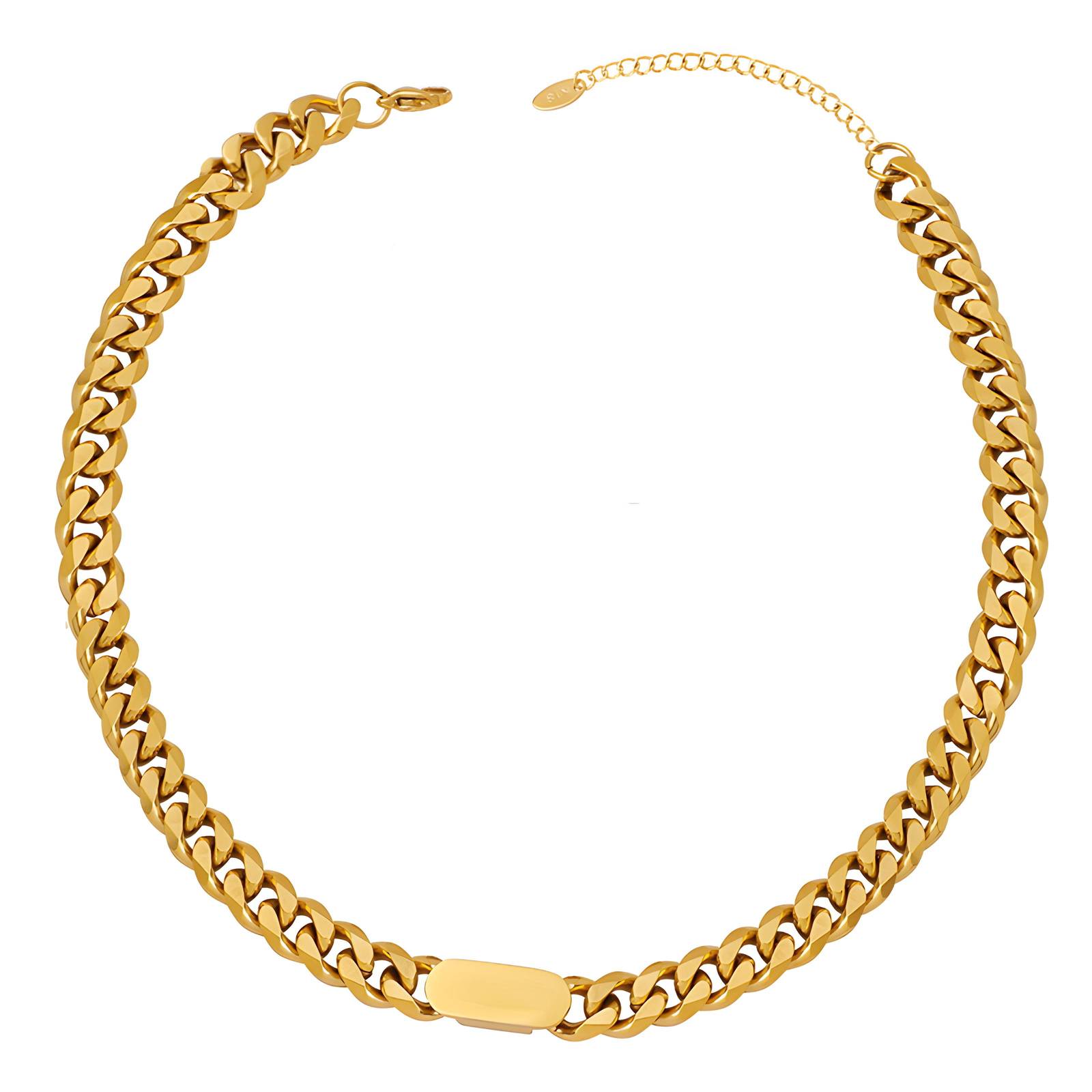 18K gold plated Stainless steel necklace, Intensity