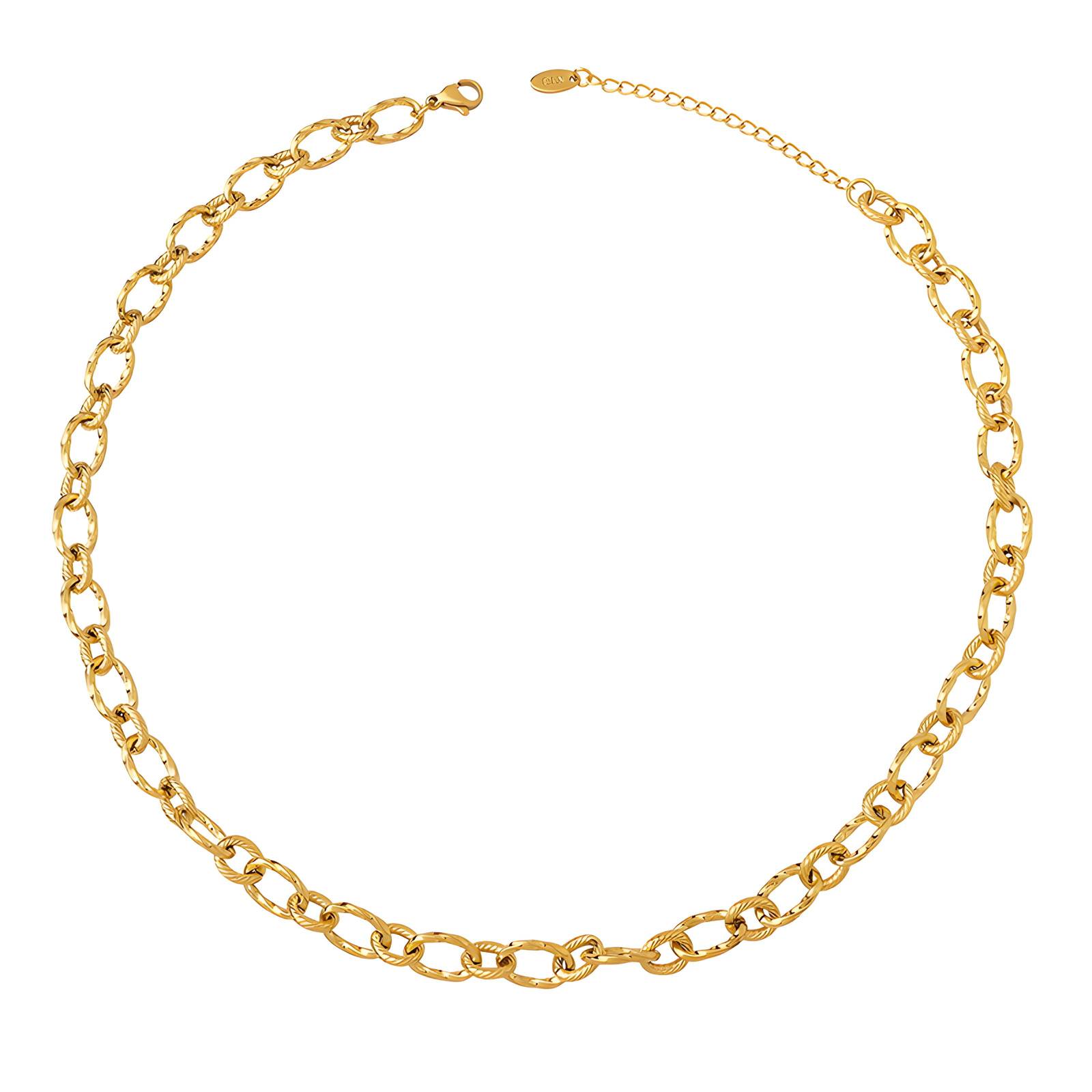 18K gold plated Stainless steel necklace, Intensity