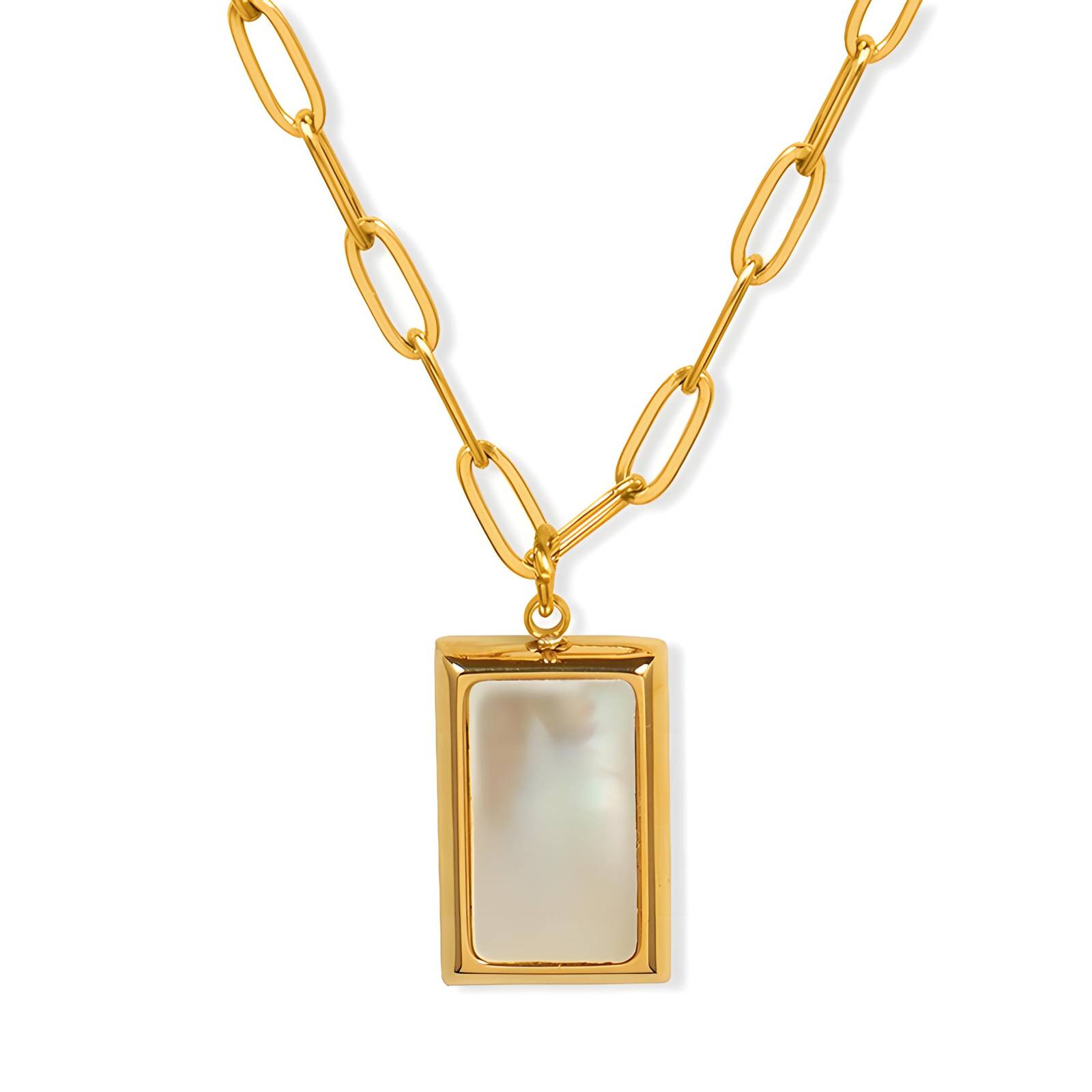 18K gold plated Stainless steel necklace, Intensity