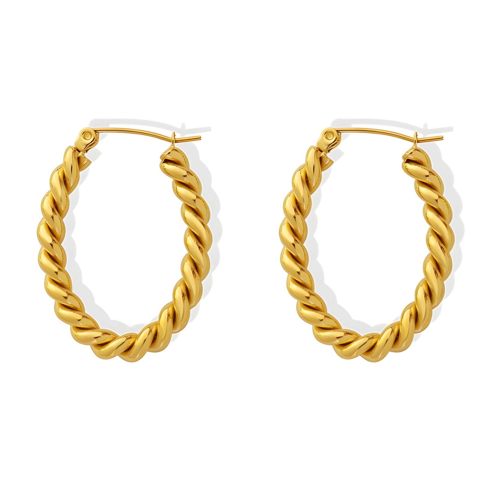 18K gold plated Stainless steel earrings, Intensity