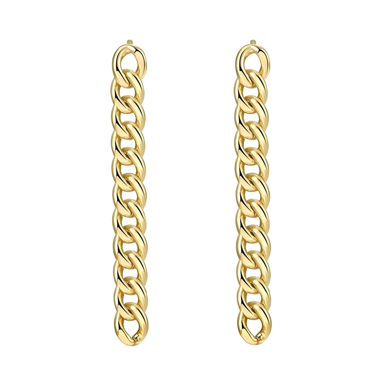 18K gold plated Stainless steel earrings, Intensity