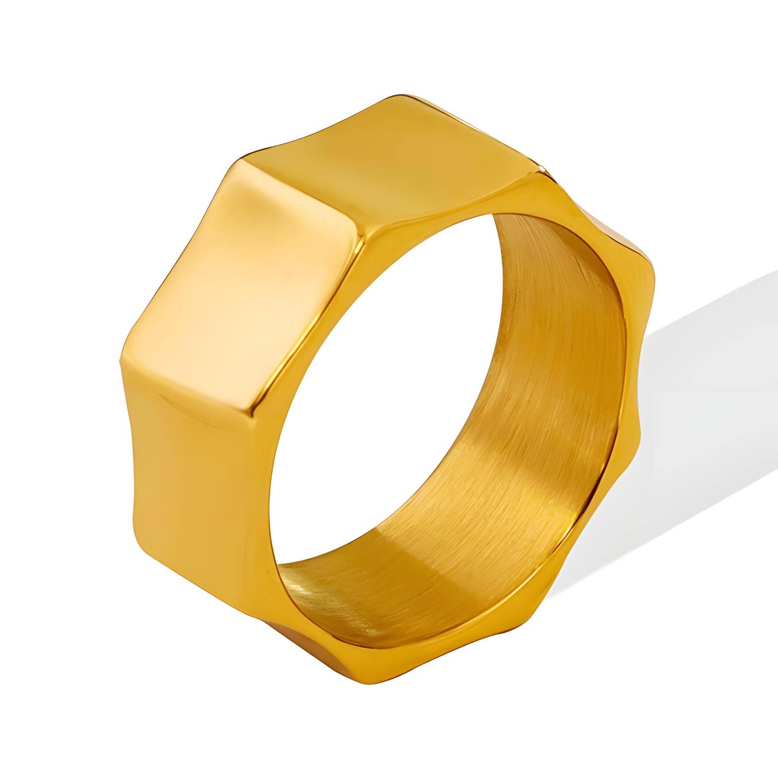 18K gold plated Stainless steel finger ring, Intensity