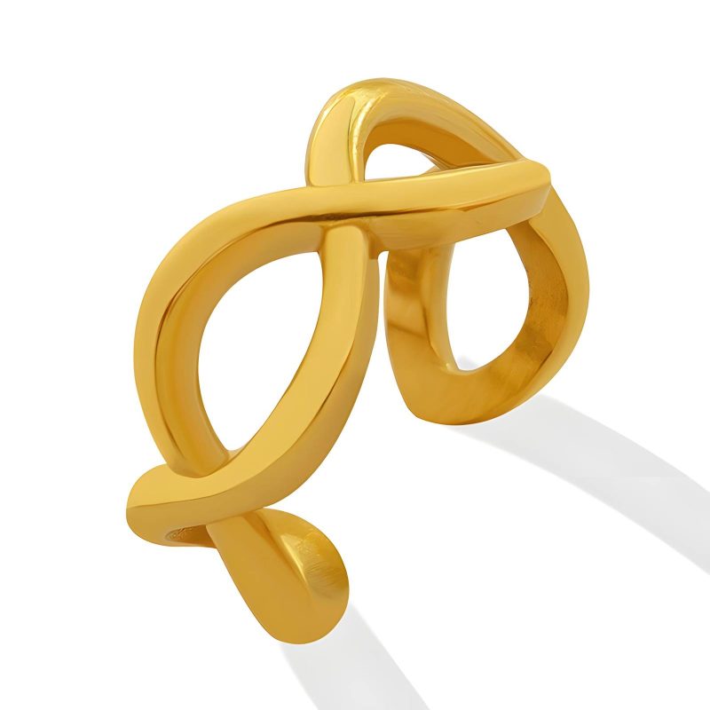 18K gold plated Stainless steel finger ring, Intensity