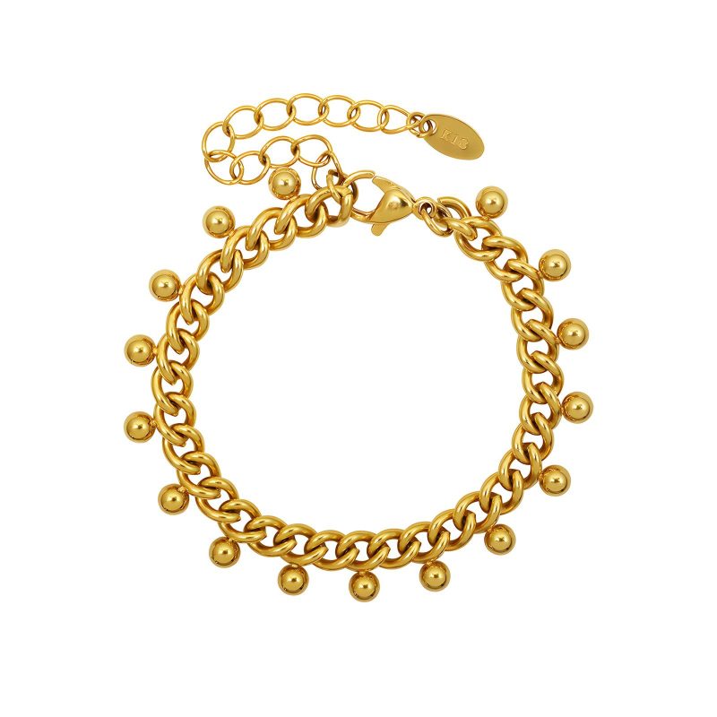 18K gold plated Stainless steel bracelet, Intensity