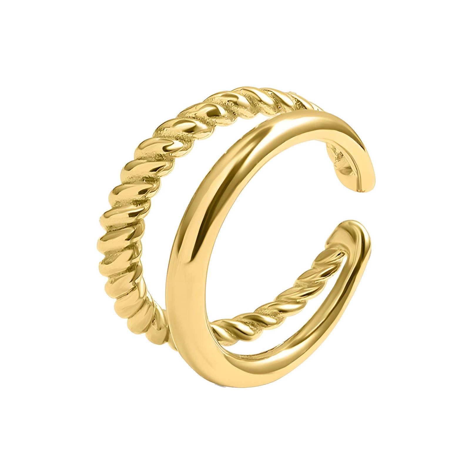 18K gold plated Stainless steel finger ring, Intensity