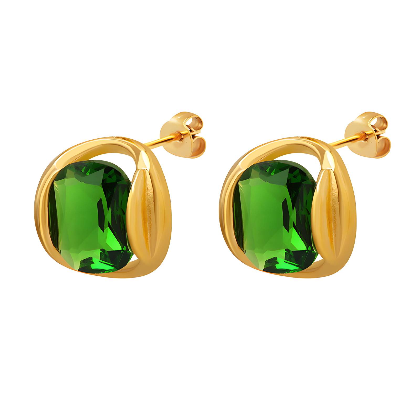 18K gold plated Stainless steel earrings, Intensity