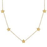 18K gold plated Stainless steel  Stars necklace, Intensity