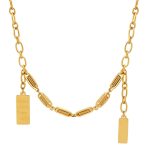 18K gold plated Stainless steel necklace, Intensity