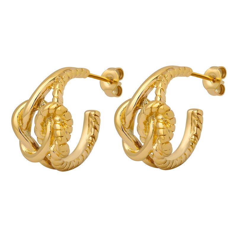 18K gold plated Stainless steel earrings, Intensity