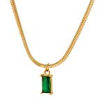 18K gold plated Stainless steel necklace, Intensity