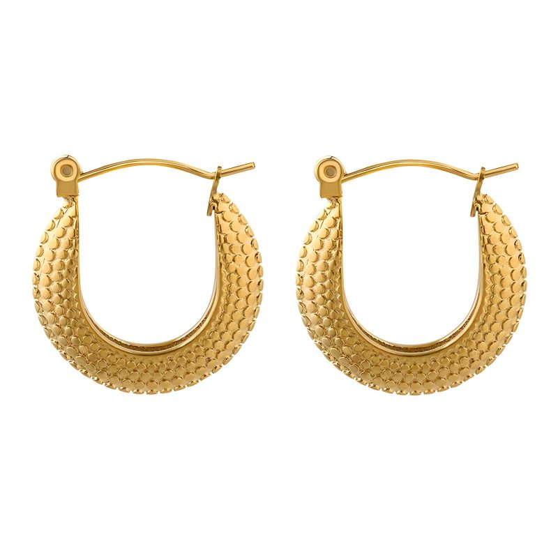 18K gold plated Stainless steel earrings, Intensity