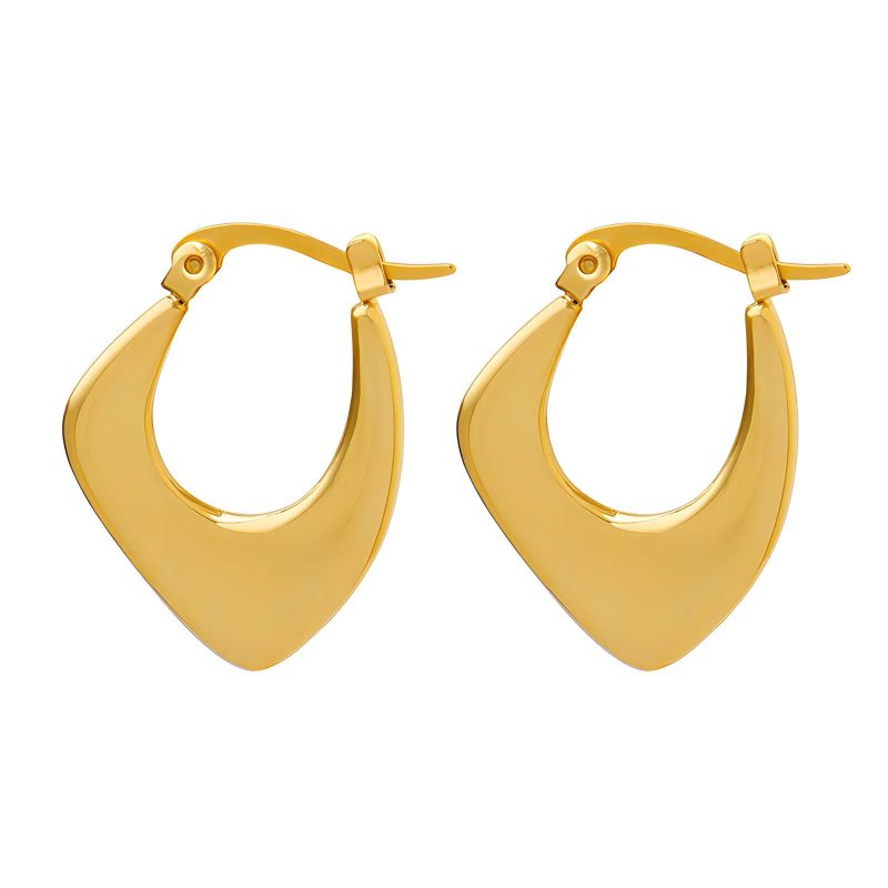 18K gold plated Stainless steel earrings, Intensity