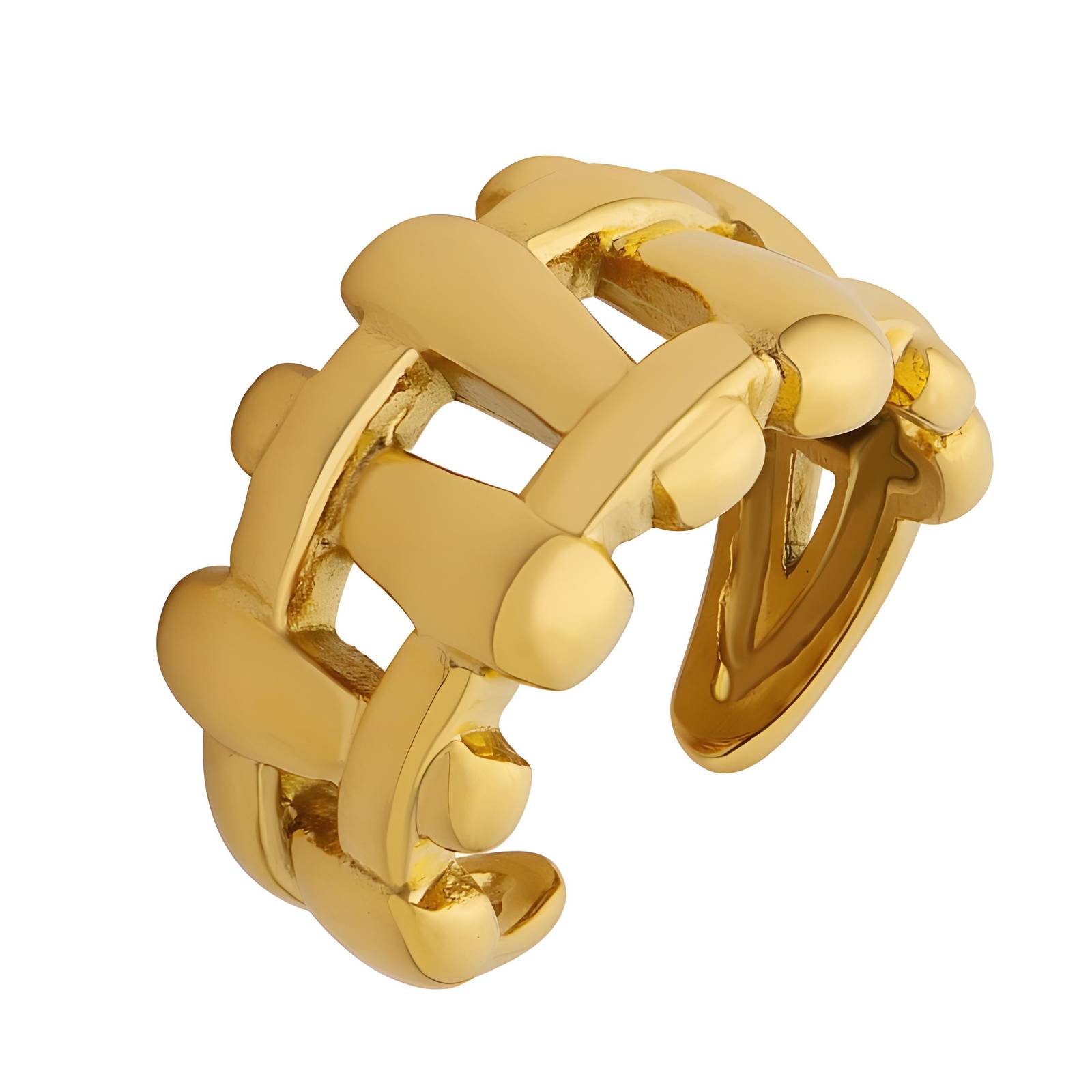 18K gold plated Stainless steel finger ring, Intensity