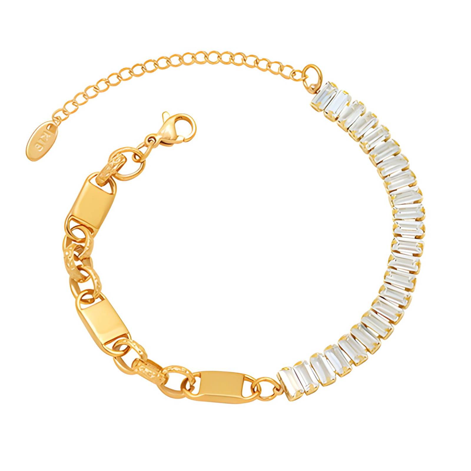 18K gold plated Stainless steel bracelet, Intensity