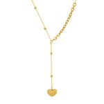 18K gold plated Stainless steel  Heart necklace, Intensity