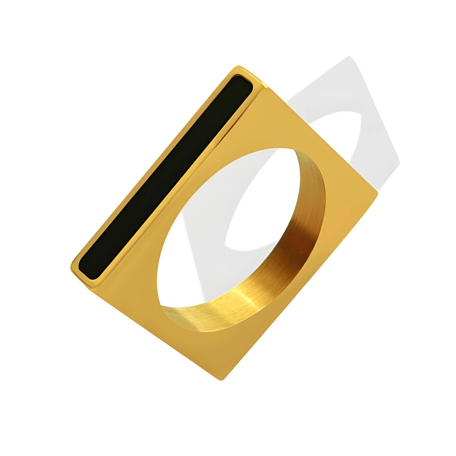 18K gold plated Stainless steel finger ring, Intensity