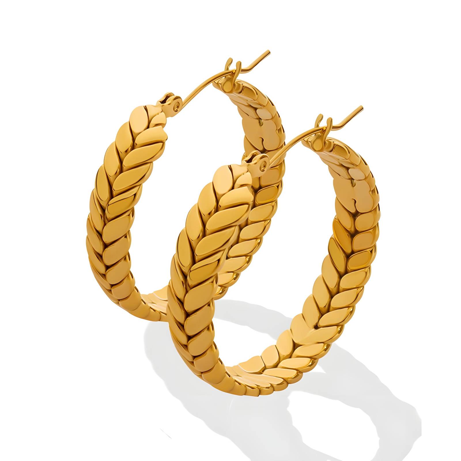 18K gold plated Stainless steel earrings, Intensity