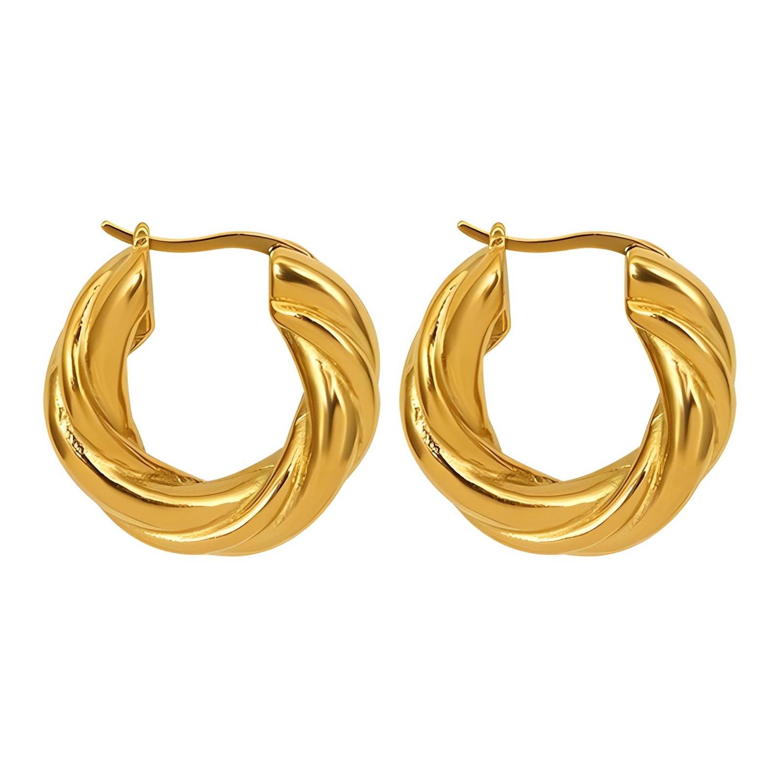 18K gold plated Stainless steel earrings, Intensity