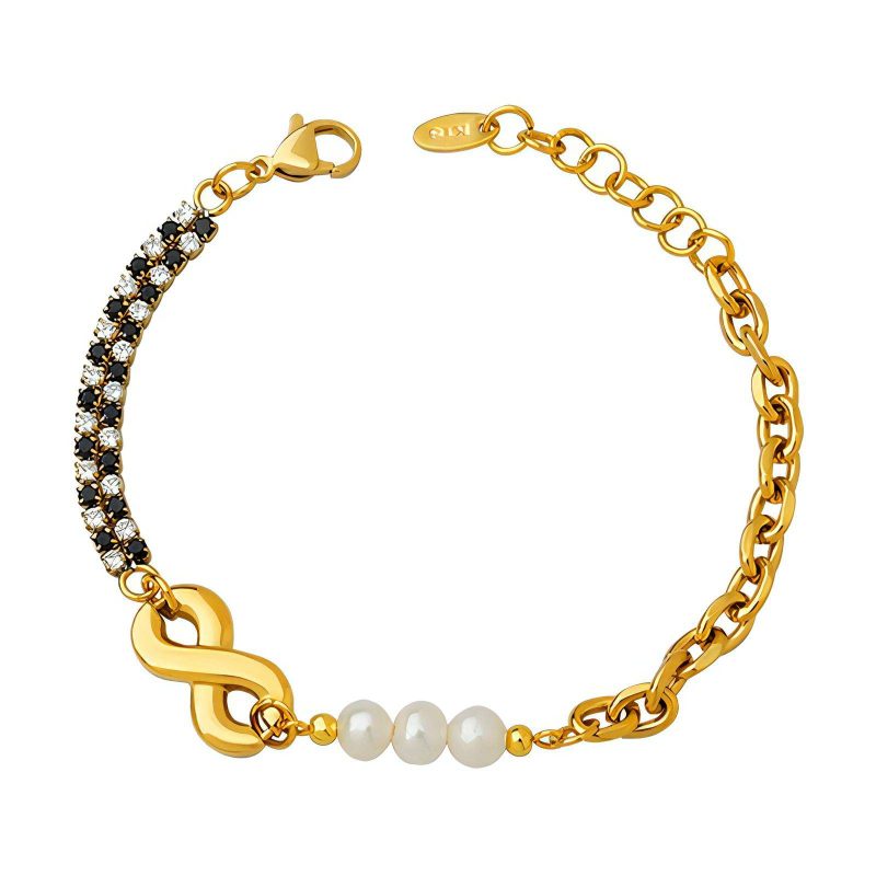 18K gold plated Stainless steel  Infinity bracelet, Intensity