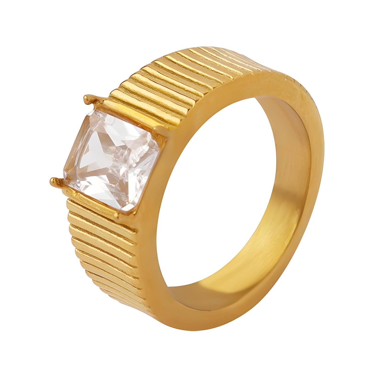 18K gold plated Stainless steel finger ring, Intensity