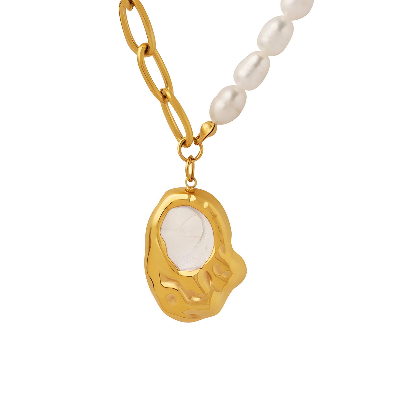 18K gold plated Stainless steel necklace, Intensity