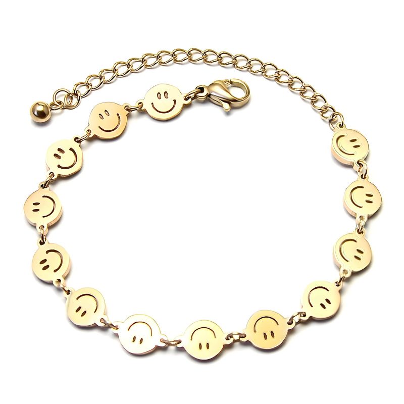 18K gold plated Stainless steel  Smile bracelet, Intensity