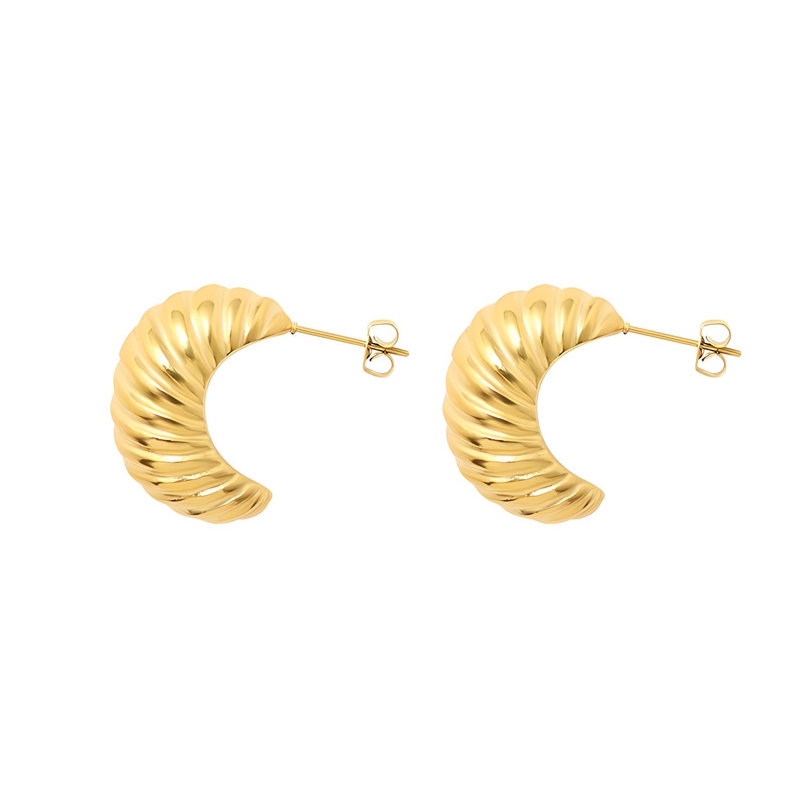 18K gold plated Stainless steel earrings, Intensity