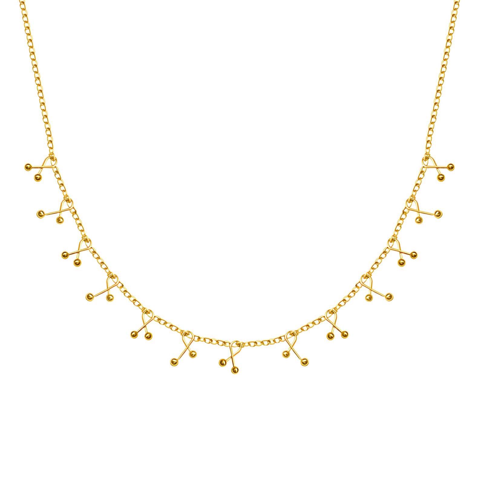 18K gold plated Stainless steel necklace, Intensity